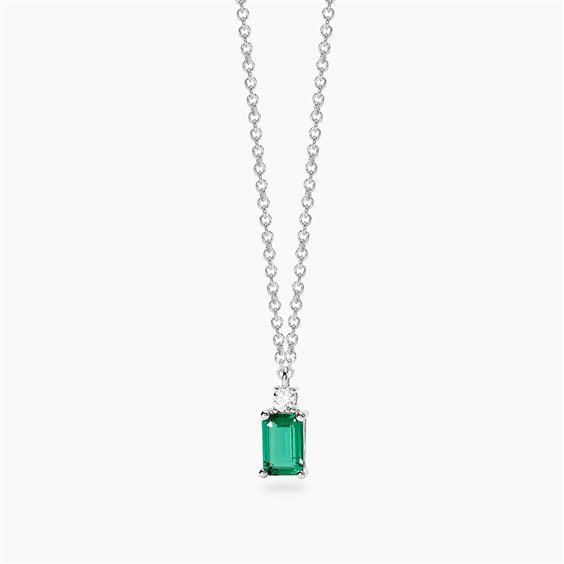 Collana Mabina Donna in Argento Smeraldo sintetico 553928 - 553928
